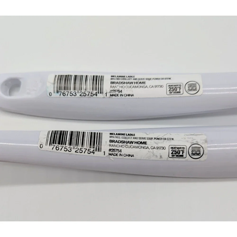 Set Of 2 Goodcook White Melamine Ladles BPA Free 12
